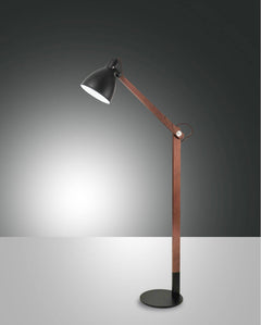 Lampe de bureau Sveva noire, bois