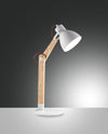 Lampe à poser Sveva blanche, bois