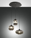 Suspension Nordal 3 lumières noire et grise