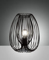 Lampe à poser Camp noire, Ø 25 cm