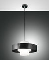 Suspension Loto anthracite, verre