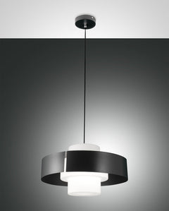Suspension Loto anthracite, verre