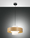 Suspension Loto beige, verre