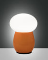 Lampe à poser Freddy ambrée, verre