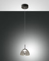 Suspension Lucille grise et transparente, verre (3764-41-126)