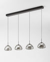 Suspension Lucille grise et transparente, verre (3764-48-126)