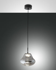 Suspension Deva grise et transparente, verre (3774-40-126)