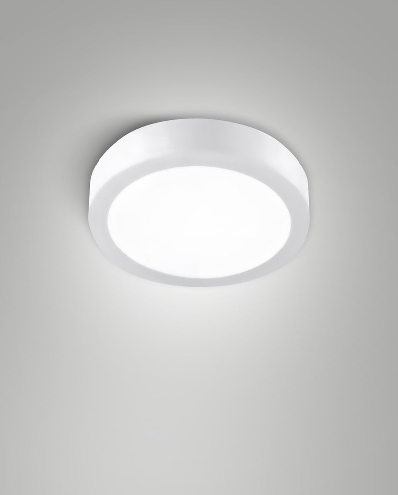 Plafonnier extérieur Nicole CCT blanc, Ø 18 cm
