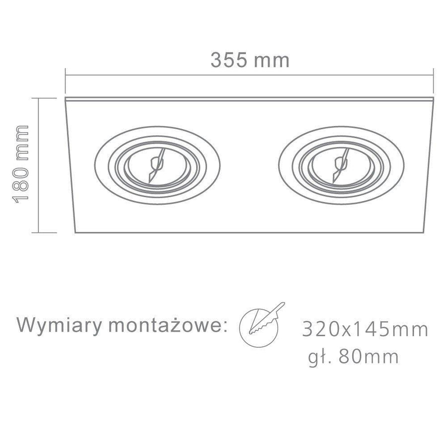 Spot encastrable Faro II aluminium brossé