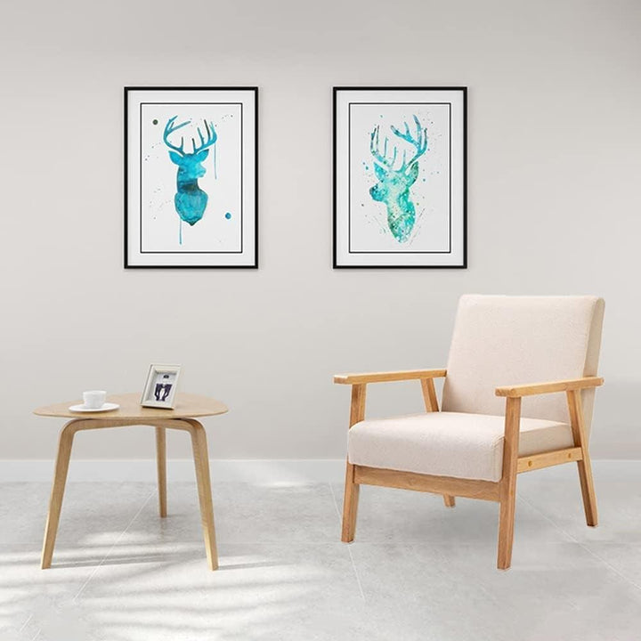 Fauteuil Bois Lin Salon Beige | Lueur - Designix Fauteuil Beige 1 Place