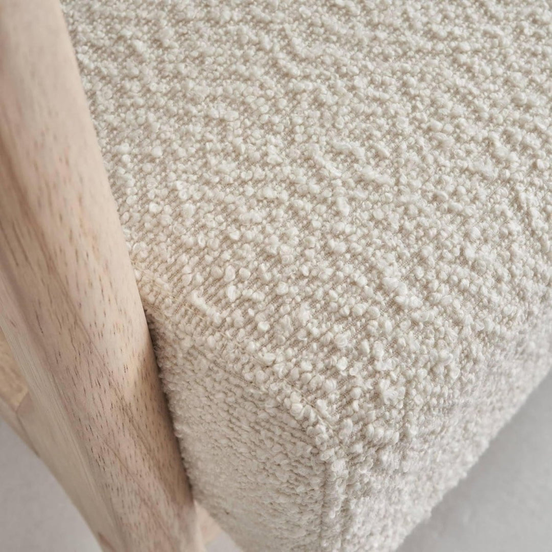 Fauteuil Bouclette Bois Scandinave | Reef - Designix Fauteuil