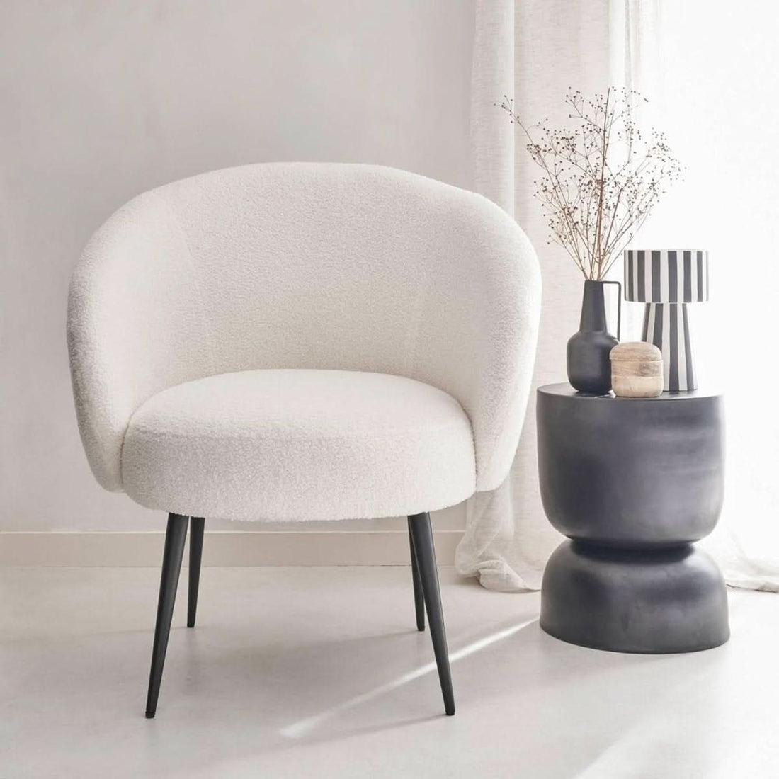 Fauteuil Bouclette Cosy Cream | Kobold