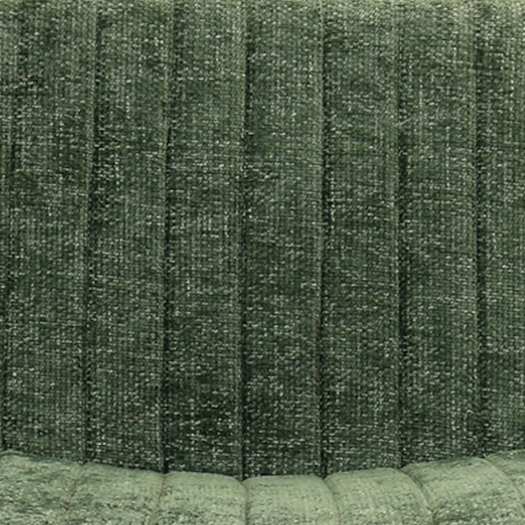 Fauteuil Confort Moderne En Chenille Vert Couture Verticales | LUXA - Designix