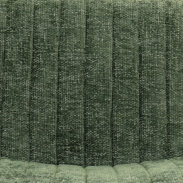 Fauteuil Confort Moderne En Chenille Vert Couture Verticales | LUXA - Designix
