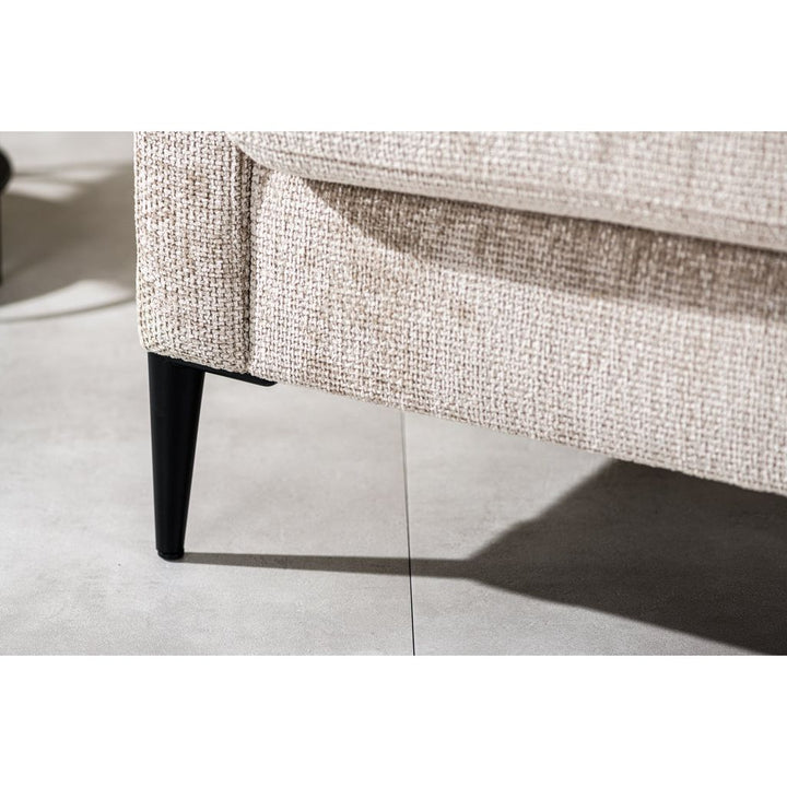 Fauteuil Confortable en Tissu | Élégance Champagne - Designix Fauteuil