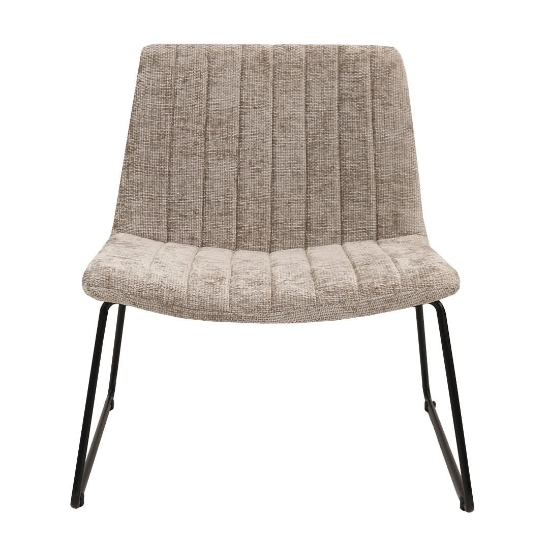 Fauteuil en Chenille Design Moderne Avec Dossier Vertical | LUMA - Designix