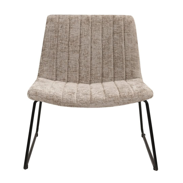 Fauteuil en Chenille Design Moderne Avec Dossier Vertical | LUMA - Designix