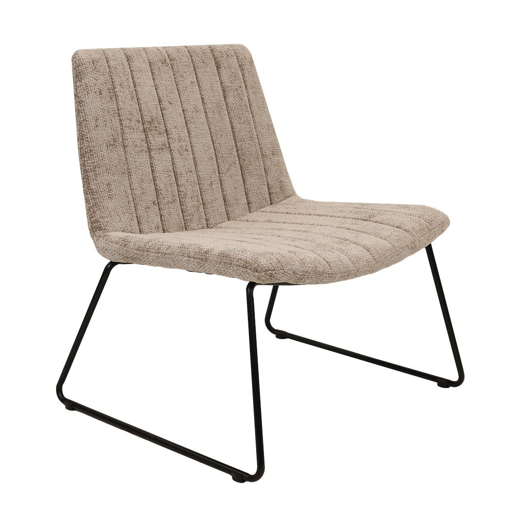 Fauteuil en Chenille Design Moderne Avec Dossier Vertical | LUMA - Designix