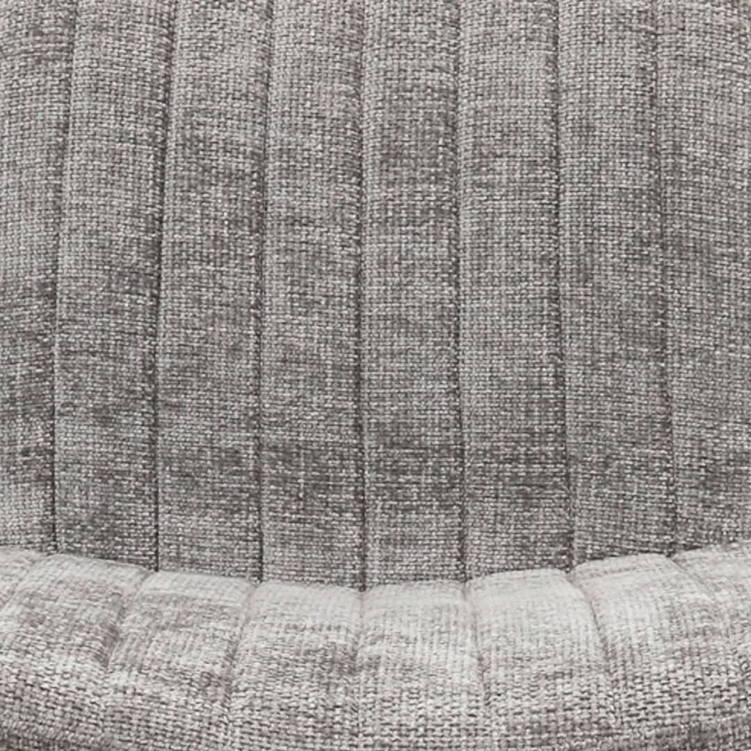 Fauteuil Moderne Confort Chenille Gris Avec Dossier Capitonné Métal | NOVA - Designix