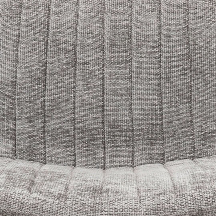 Fauteuil Moderne Confort Chenille Gris Avec Dossier Capitonné Métal | NOVA - Designix