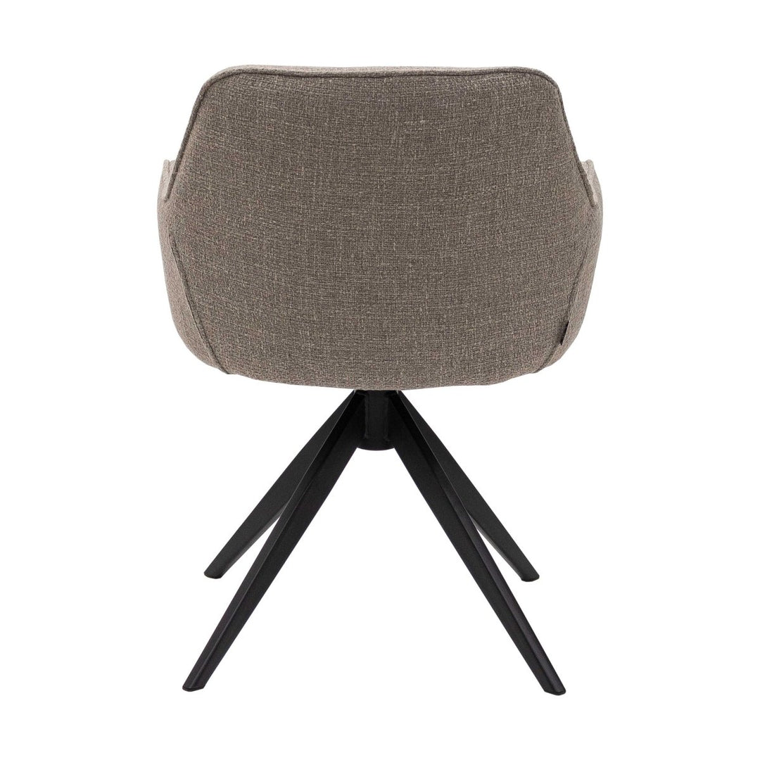 Fauteuil Pivotant Arne Gris Texturé Confortable | NOVA - Designix