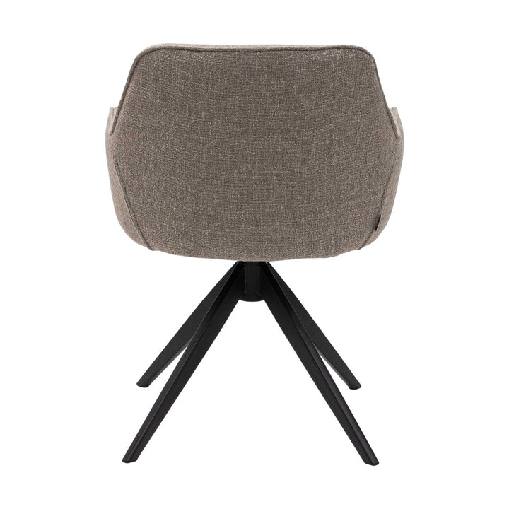 Fauteuil Pivotant Arne Gris Texturé Confortable | NOVA - Designix