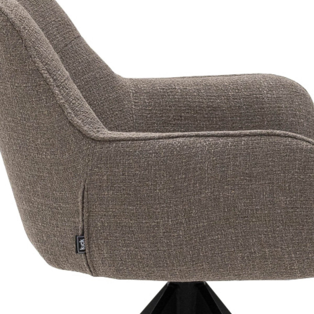 Fauteuil Pivotant Arne Gris Texturé Confortable | NOVA - Designix