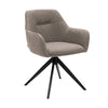 Fauteuil Pivotant Arne Gris Texturé Confortable | NOVA