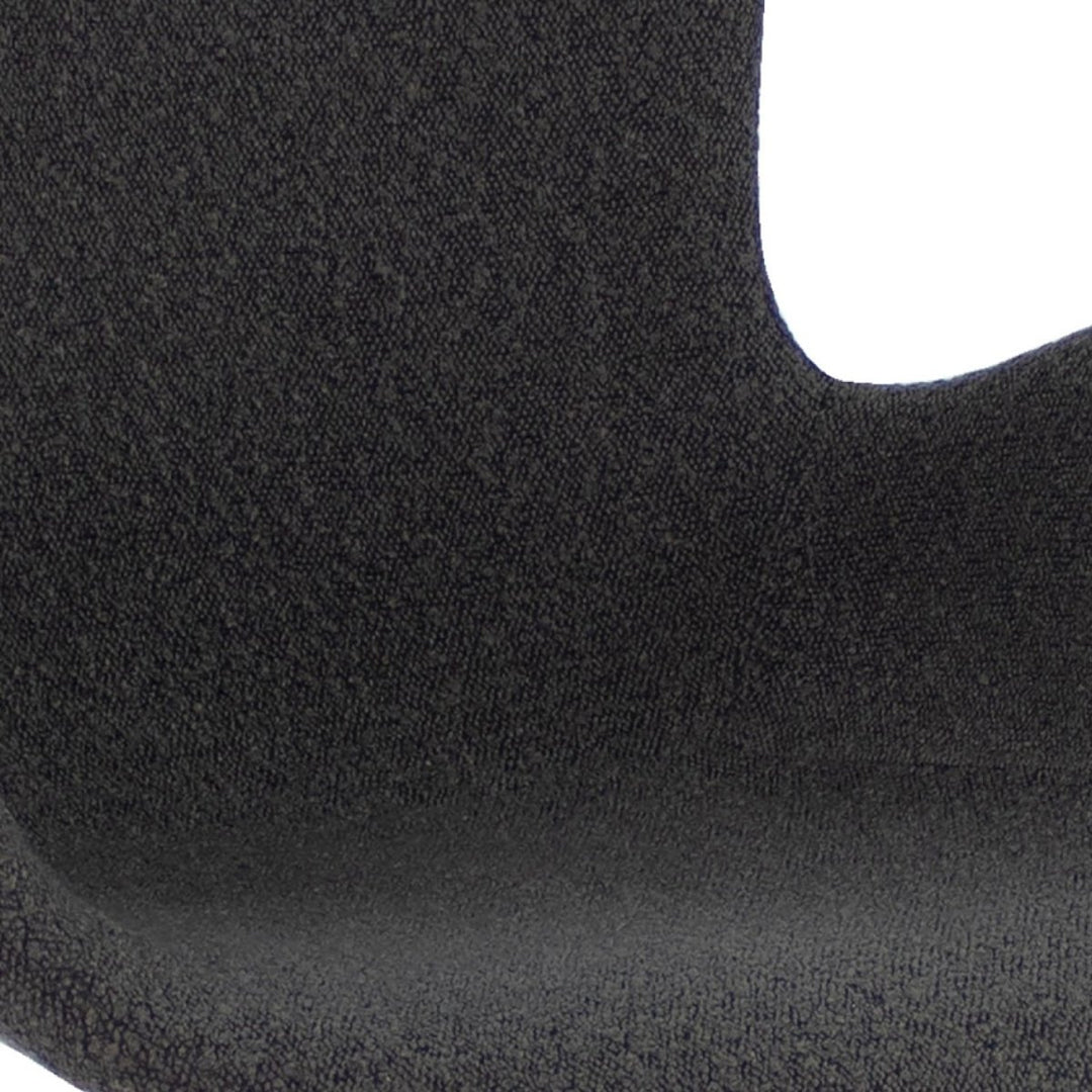 Fauteuil Pivotant Bouclé Confort Haut de Gamme Gris Foncé | ELARA - Designix