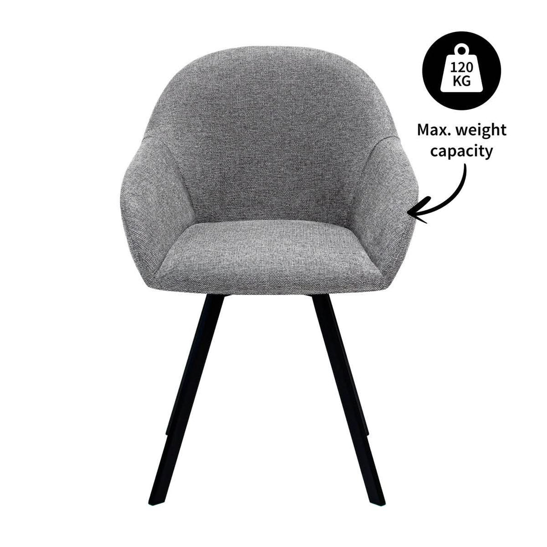 Fauteuil Pivotant Confort Gris Foncé Velours Moderne | OLAF - Designix
