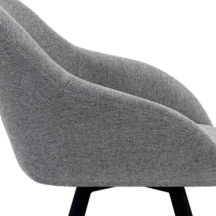 Fauteuil Pivotant Confort Gris Foncé Velours Moderne | OLAF - Designix