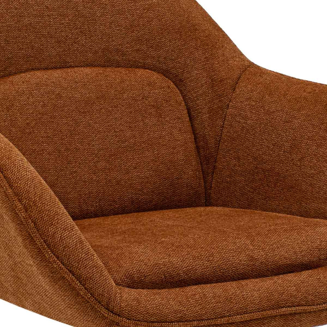 Fauteuil Pivotant Design Confort Tissu Doux Couture 360 Degrés | VYRA - Designix