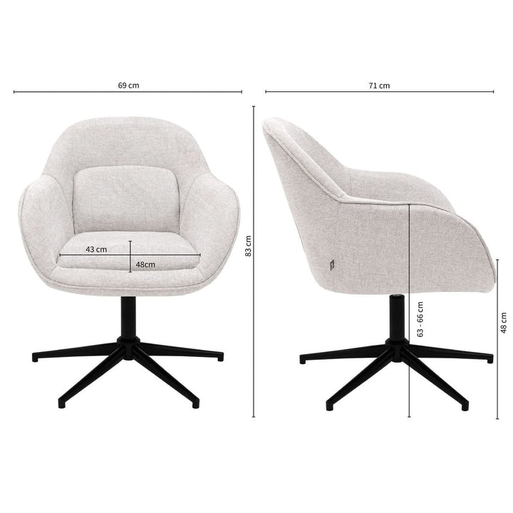 Fauteuil Pivotant Ergonomique Et Design Pour Bureau Et Salon | Luxa - Designix