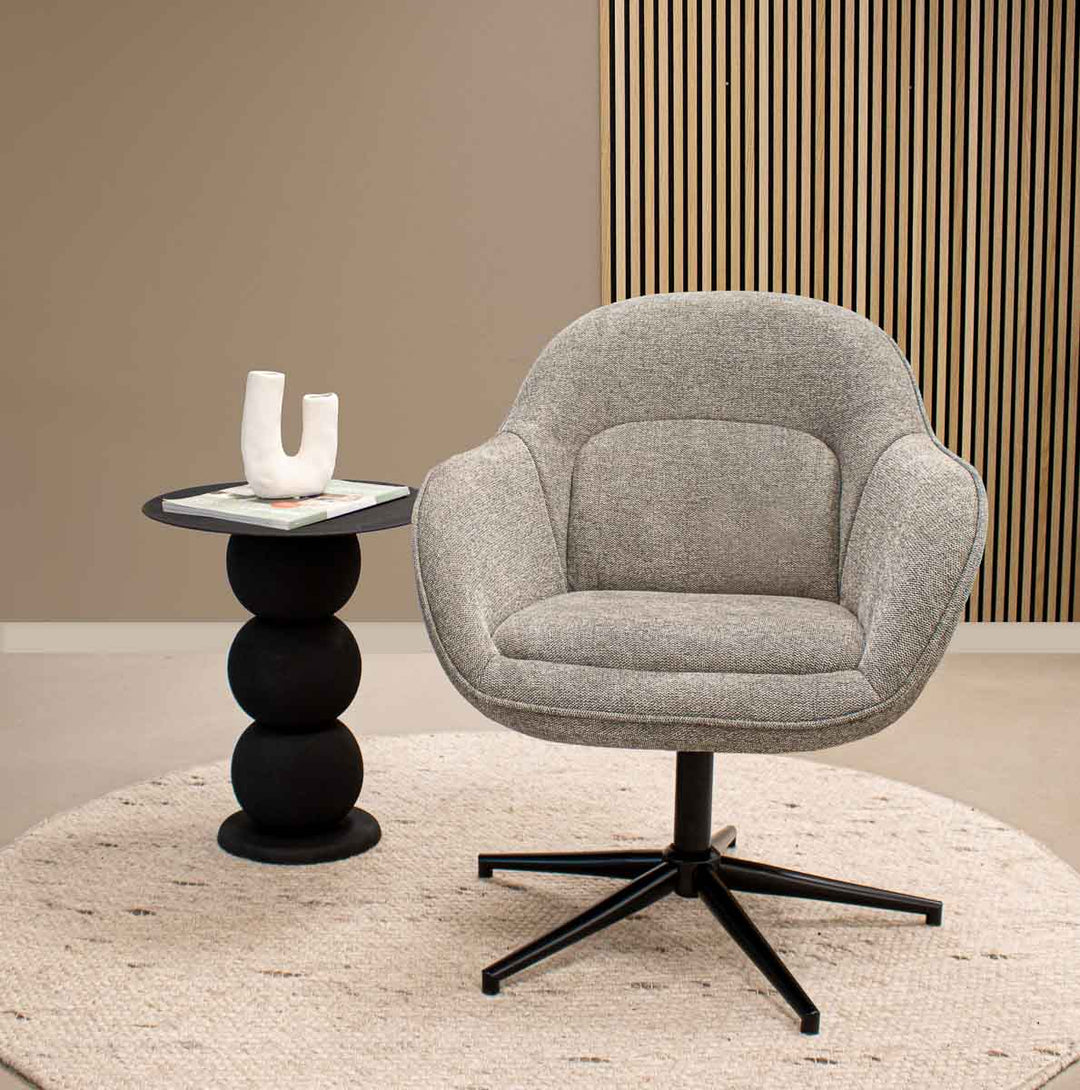 Fauteuil Pivotant Gris Foncé, Confort et Soutien Lombaire | LUXA - Designix