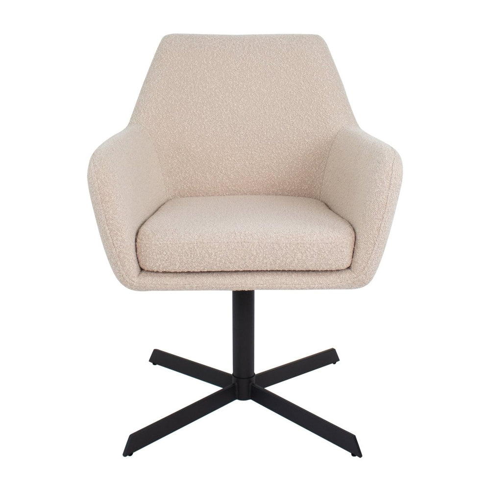 Fauteuil pivotant Kick Viktor Boucle - Beige - Designix
