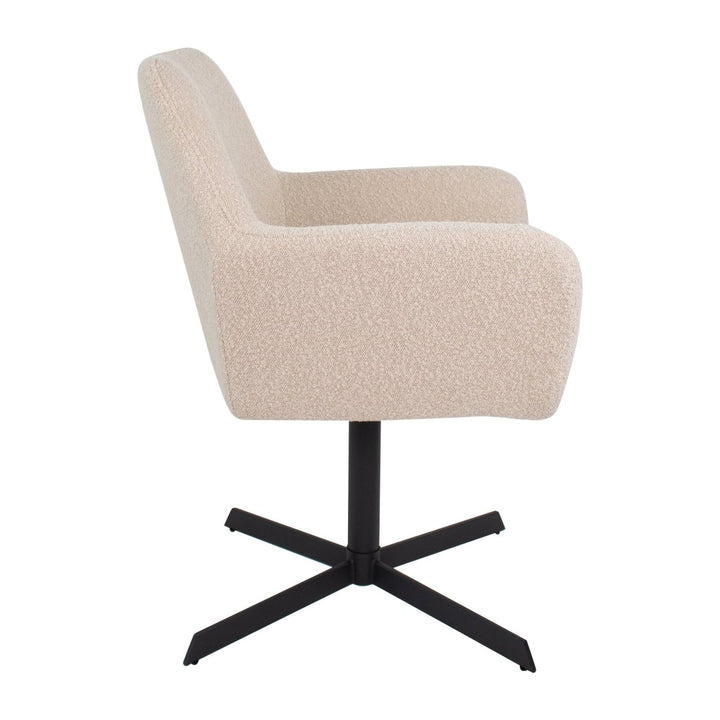 Fauteuil pivotant Kick Viktor Boucle - Beige - Designix