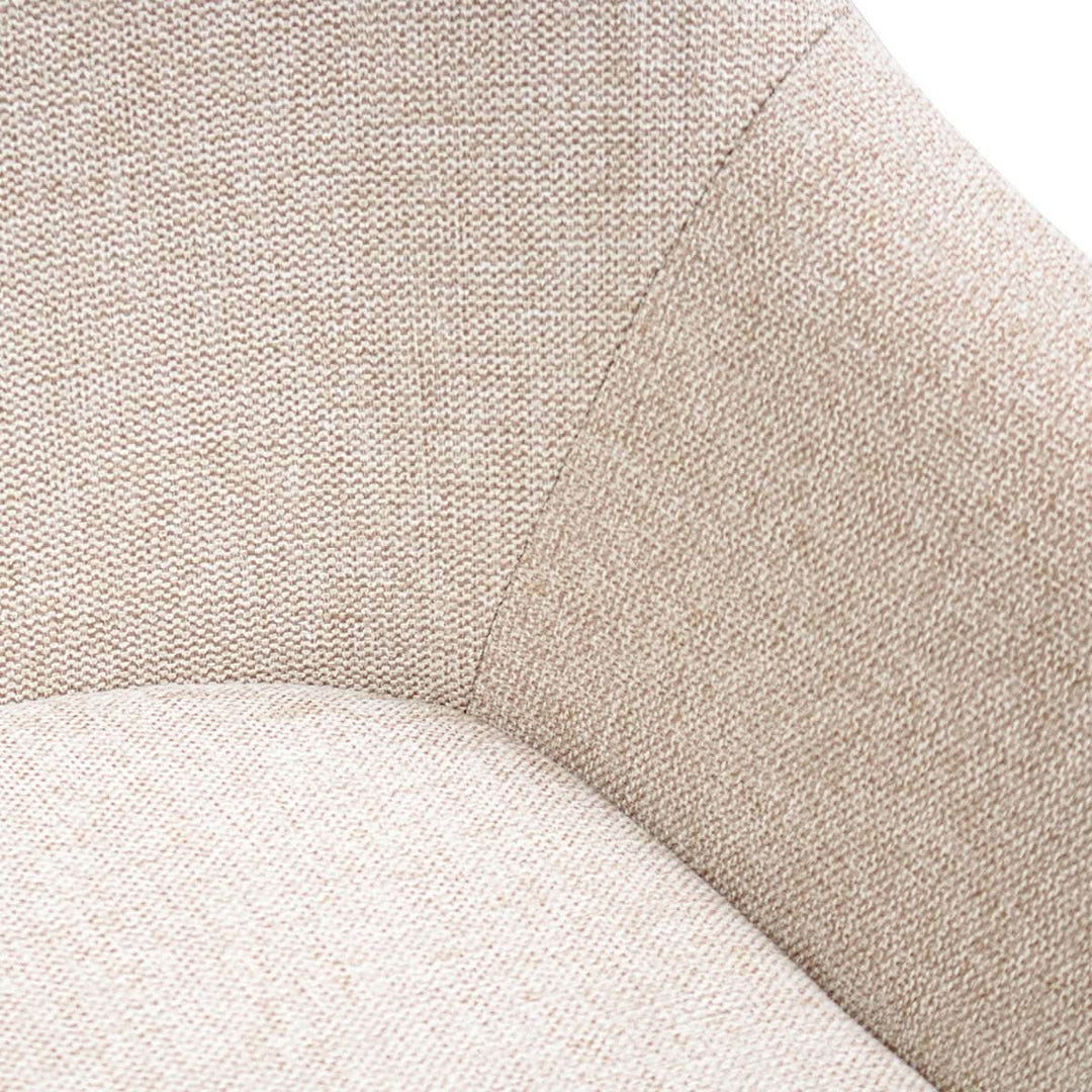 Fauteuil Pivotant Olof Champagne, Tissu Texturé et Assise Rembourrée | LUXA - Designix