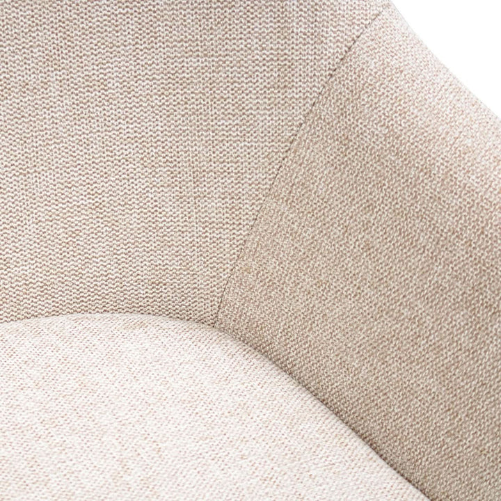 Fauteuil Pivotant Olof Champagne, Tissu Texturé et Assise Rembourrée | LUXA - Designix