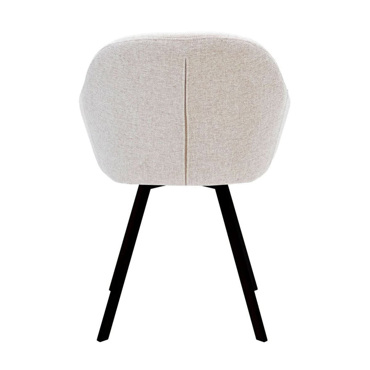 Fauteuil Pivotant Olof Champagne, Tissu Texturé et Assise Rembourrée | LUXA - Designix