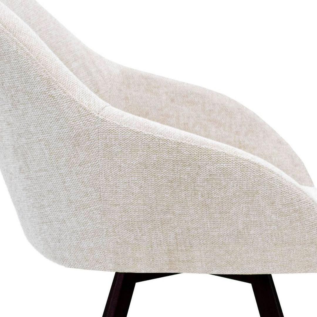 Fauteuil Pivotant Olof Champagne, Tissu Texturé et Assise Rembourrée | LUXA - Designix