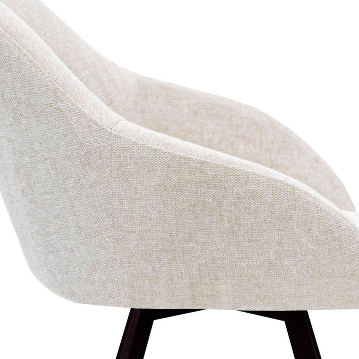 Fauteuil Pivotant Olof Champagne, Tissu Texturé et Assise Rembourrée | LUXA - Designix