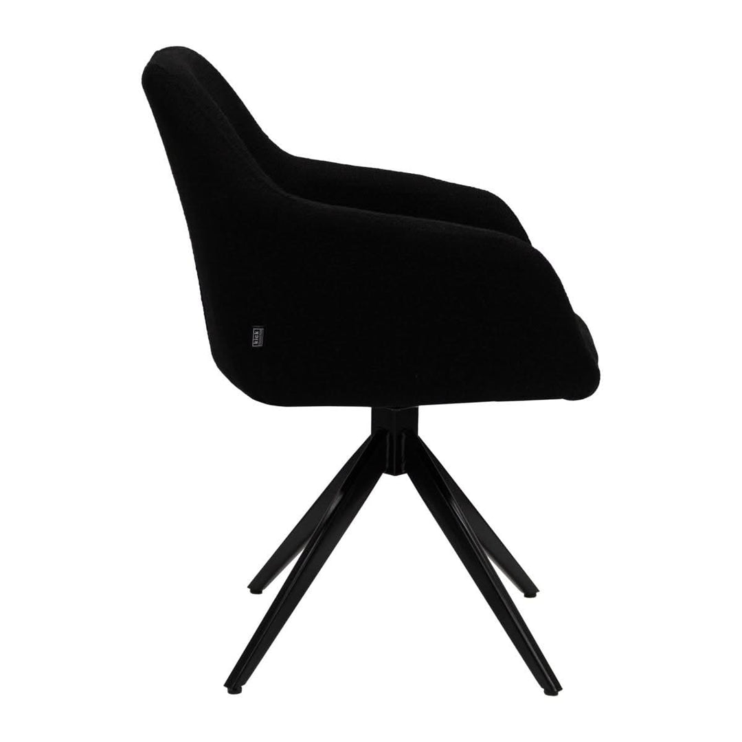 Fauteuil Pivotant Ravi Noir Et Très Confortable | JIRA - Designix