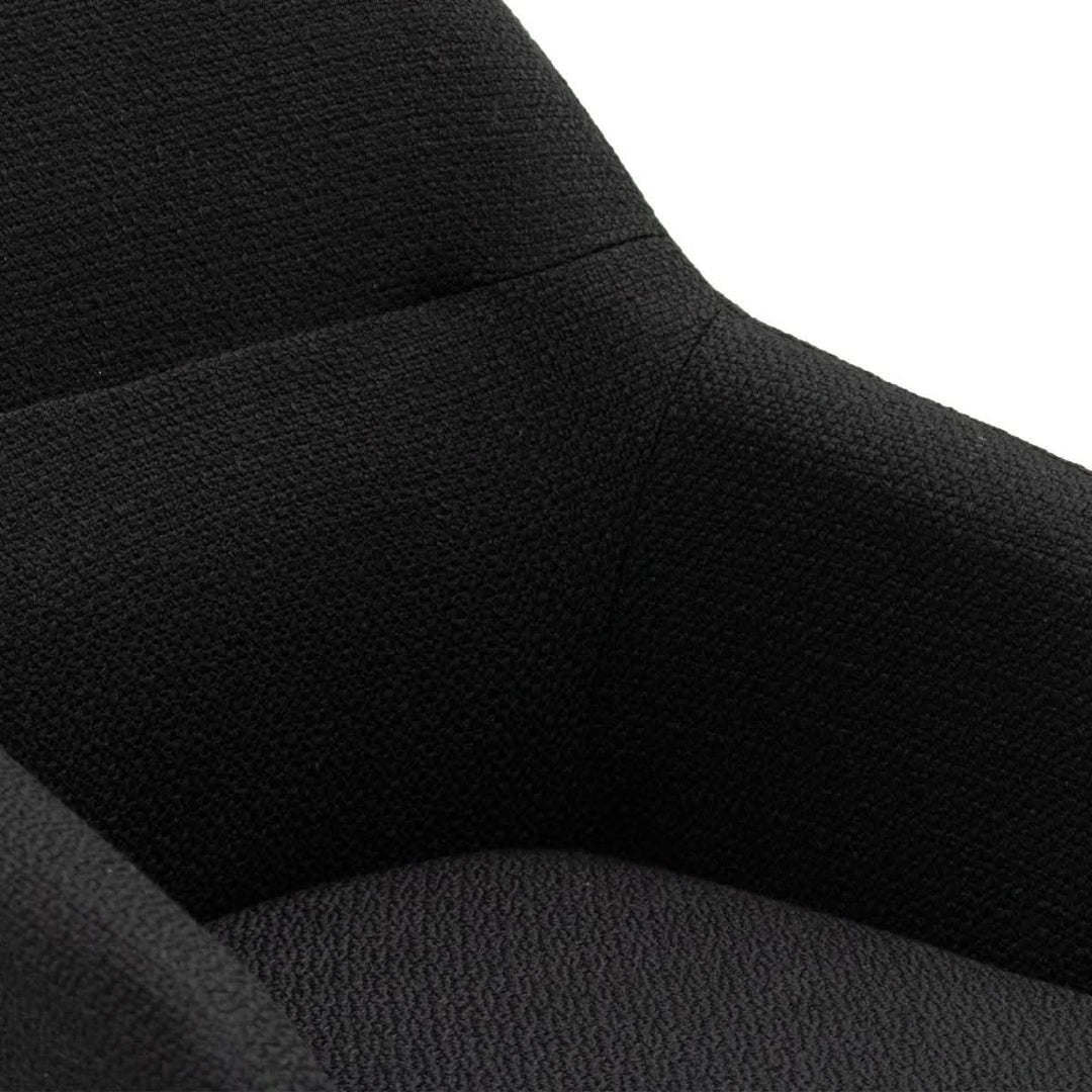 Fauteuil Pivotant Ravi Noir Et Très Confortable | JIRA - Designix