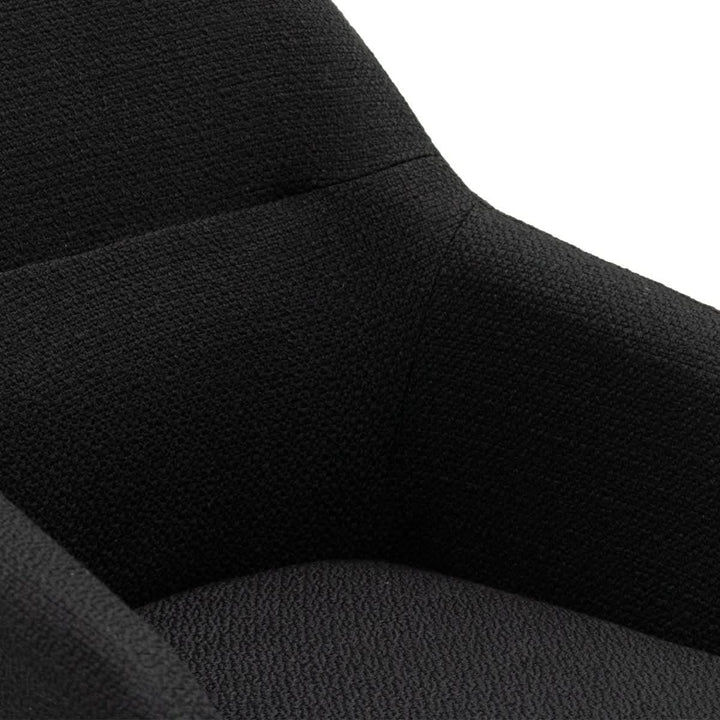 Fauteuil Pivotant Ravi Noir Et Très Confortable | JIRA - Designix