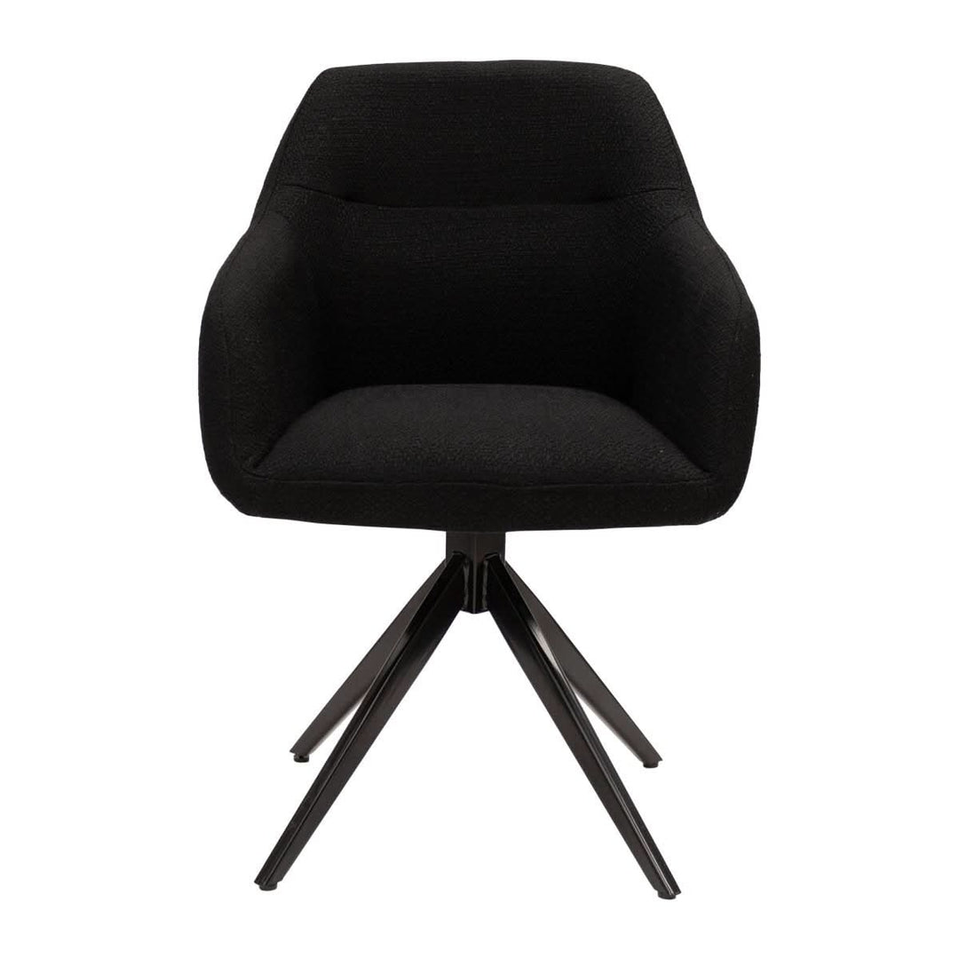 Fauteuil Pivotant Ravi Noir Et Très Confortable | JIRA - Designix