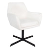 Fauteuil Pivotant Viktor Boucle Blanc Confort Rotatif Moderne | NOVA
