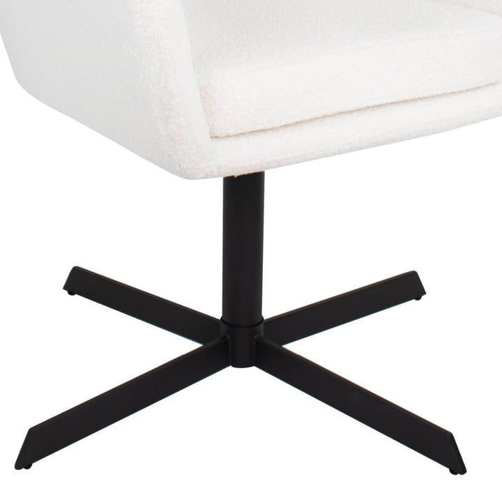 Fauteuil Pivotant Viktor Boucle Blanc Confort Rotatif Moderne | NOVA - Designix