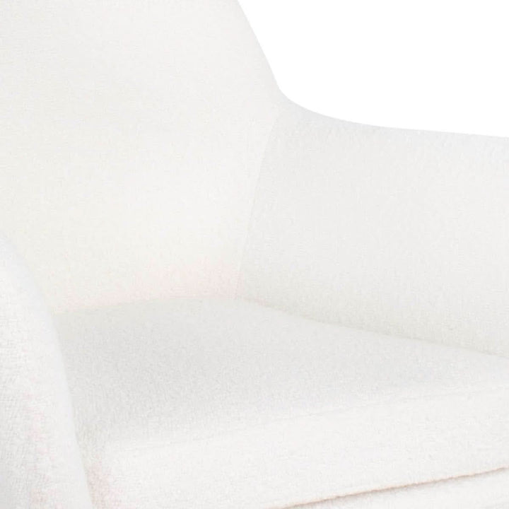 Fauteuil Pivotant Viktor Boucle Blanc Confort Rotatif Moderne | NOVA - Designix