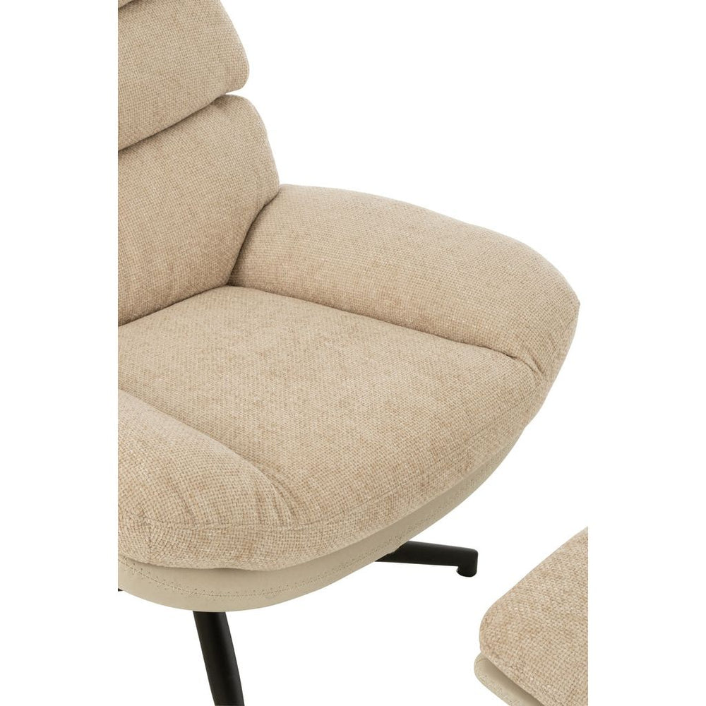 Fauteuil Relax Métal Gris et Noir | Vela - Designix Fauteuil