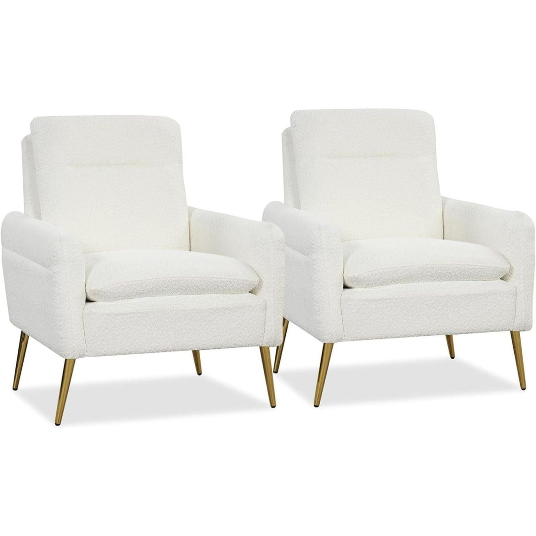 Fauteuil Salon Molleton Blanc | Vortex - Designix Fauteuil